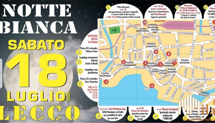 Lecco, invito alla notte bianca di Sabato