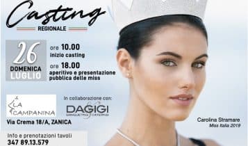 CASTING MISS ITALIA LOMBARDIA 26 LUGLIO ZANICA