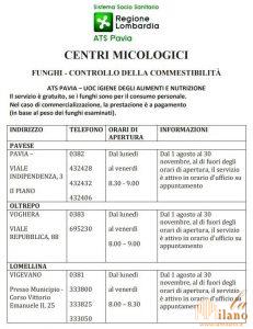 Pavia, ecco il controllo della commestibilità nei centri micologici, servizio gratuito