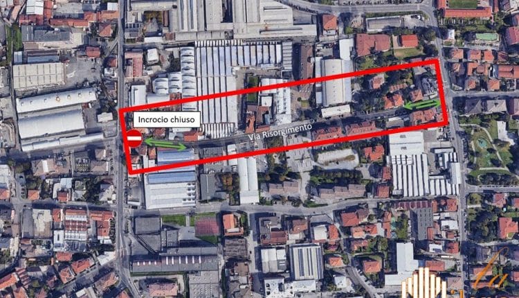 Lecco, lavori in via Belfiore: chiuso l'incrocio con via Risorgimento