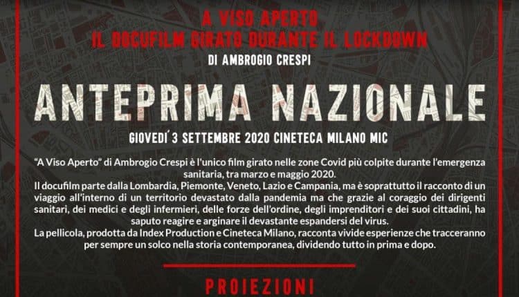 Coronavirus, presentato docufilm 'A viso aperto'.