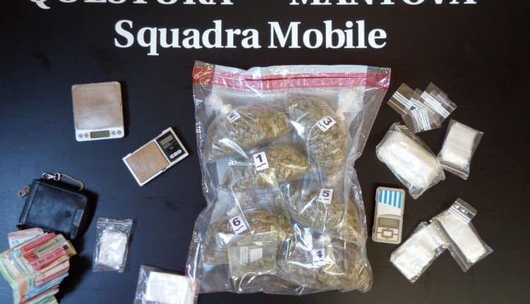 Mantova, 600 g di droghe nascosti in casa, arrestato dalla Polizia