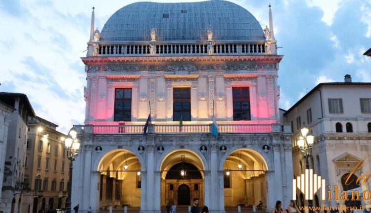 Brescia, Loggia di rosso per la giornata contro la poliomielite