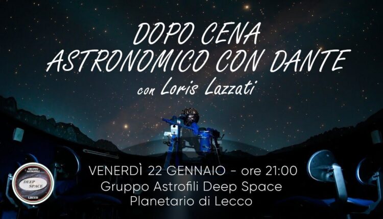 Lecco, Domani sera "Dopo Cena astronomico con Dante"