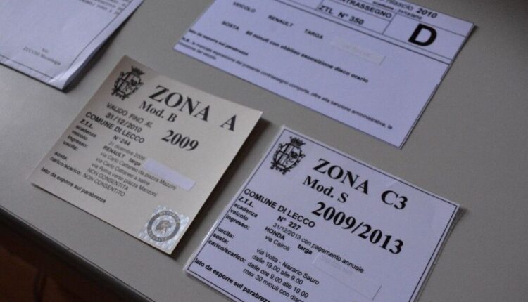 Lecco, Nuova disciplina di rilascio dei pass ZTL, Area Pedonale Urbana e ZPRU