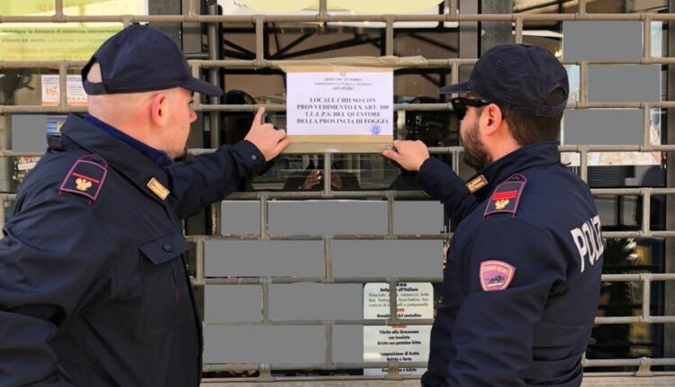 Foggia, una persona denunciata per violazione della normativa sulle armi. Sanzionati anche due bar