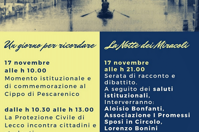 70 anni dall'alluvione, Lecco per il Polesine nella “Notte dei Miracoli”