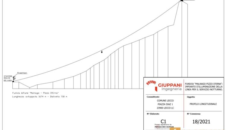 Lecco, piani d'Erna: illuminazione e corse serali in quota