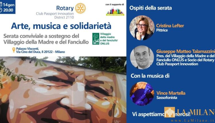 Milano, arte, musica e solidarietà per una serata organizzata dal Royalty Club Passport Innovation