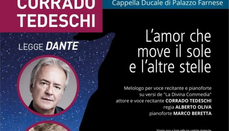 Piacenza, Corrado Tedeschi recita Dante al Palazzo Farnese