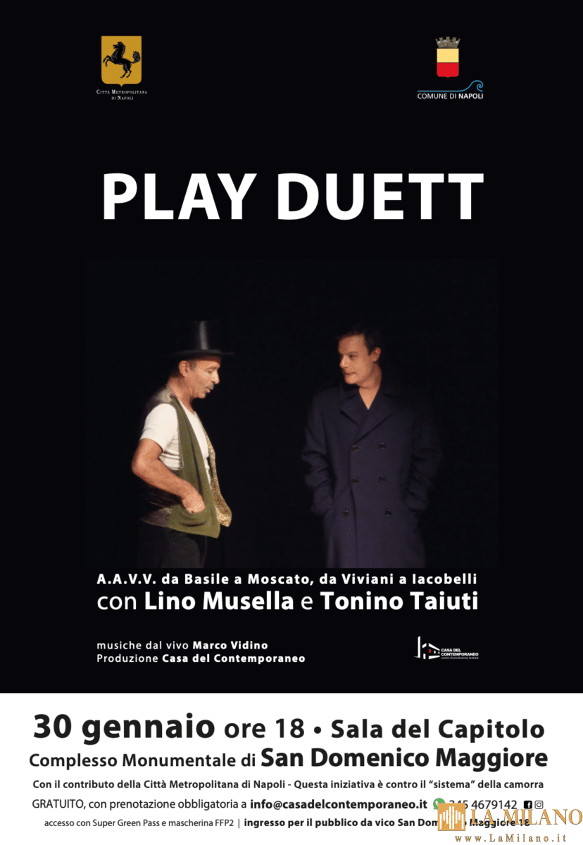 Napoli, torna il scena la jazz-session teatrale "Play Duett" al Complesso Monumentale di San Domenico Maggiore