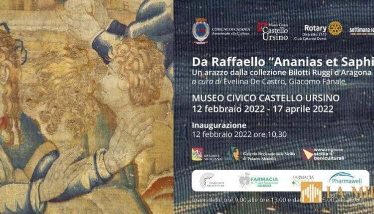 Catania, in esposizione fino al 17 aprile al Castello Ursino lo straordinario arazzo di Raffaello "Ananias et Saphira"