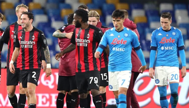 Napoli, serie A, il Milan si tiene stretta la vetta e non lascia scampo al Napoli: 0-1 al Maradona