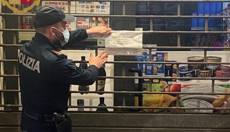 Tivoli (Roma), controlli straordinari della Polizia di Stato. Chiuso per 5 giorni un esercizio commerciale.
