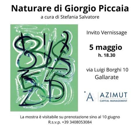 Milano, Naturare opere di Giorgio Piccaia dal 5 al 10 maggio.