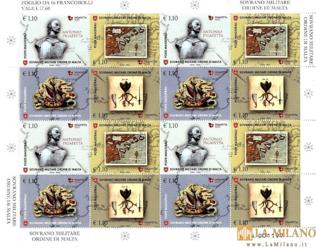 Vicenza, quattro francobolli dedicata ad Antonio Pigafetta