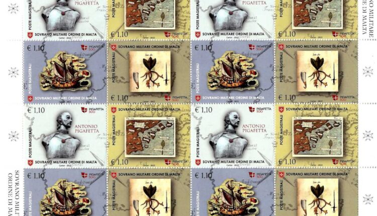 Vicenza, quattro francobolli dedicata ad Antonio Pigafetta