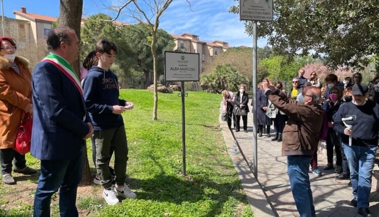 Oristano, inaugurati i giardini dedicati ad Alba Marcoli
