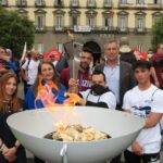 Napoli, la fiaccola di Special Olympics, in tour occasione dei Giochi Nazionali Estivi