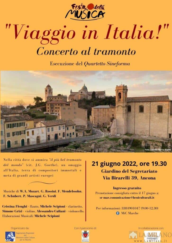 Ancona, un concerto al tramonto per la Festa della Musica