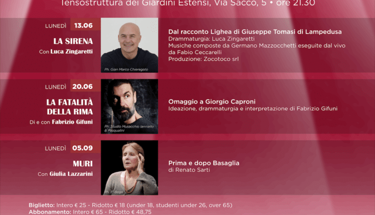 Varese, estate con i Grandi Attori a Varese