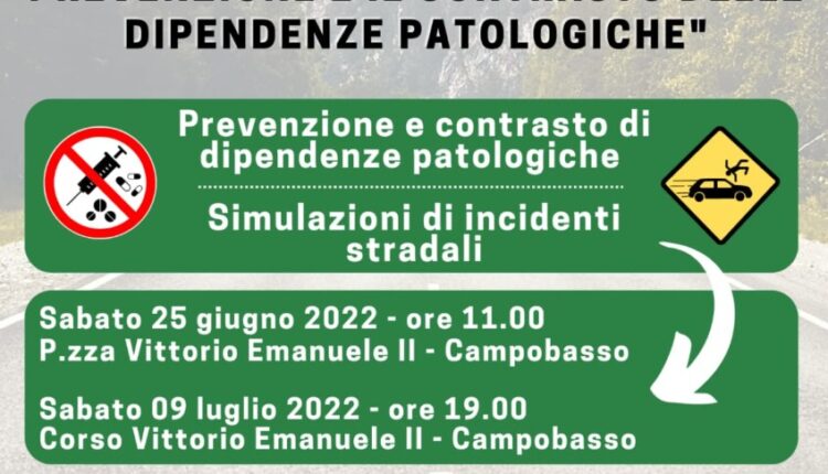 Campobasso, attività di sensibilizzazione per le dipendenze
