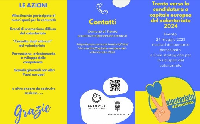 Trento, capitale europea del volontariato 2024