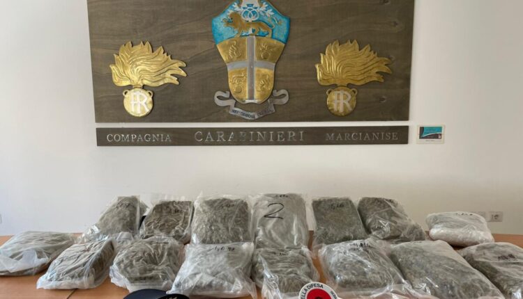 Caserta, in auto con 16kg di marijuana: arrestato