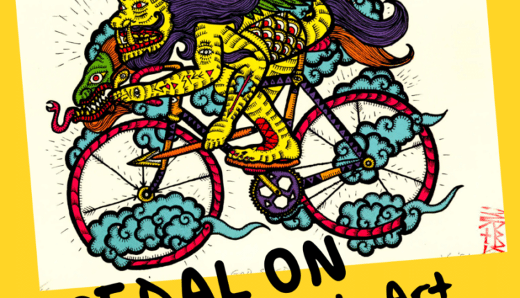 19-09-22 da domani all'Urban Center la mostra Pedal On The Bicycle Art of Tristan Howe_locandina