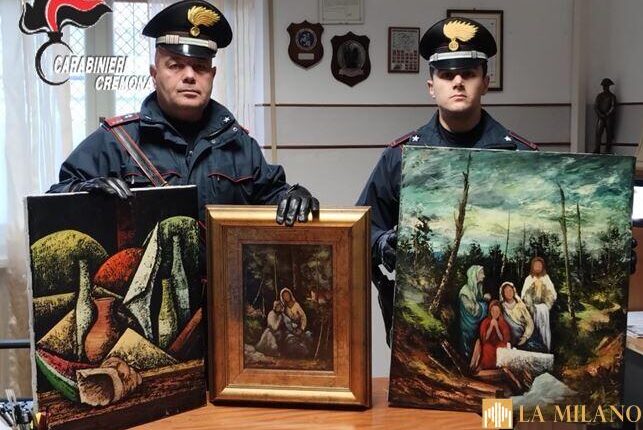 Soresina (CR), i Carabinieri ritrovano 3 quadri rubati in un’abitazione