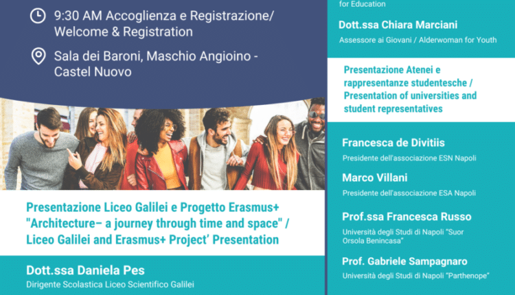 Napoli, martedì 8 al Maschio Angioino al via l’Erasmus Day