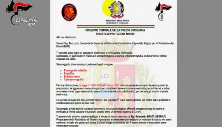 Carabinieri, false mail con il logo dell'Arma e le generalità del Comandante Generale, una persona in carcere per estorsione