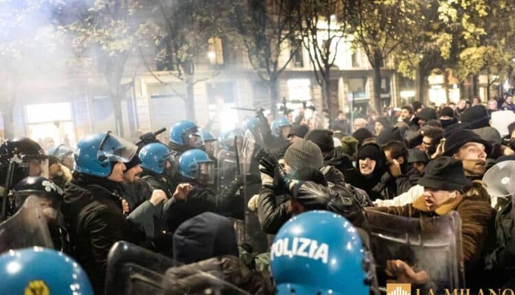 Milano, Polizia di Stato impegnata sui due cortei in centro