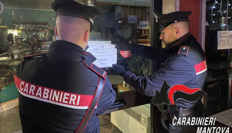 17122022 - PORTO MANTOVANO - SOSPESA ATTIVITÀ DI BAR SU PROPOSTA DEI CARABINIERI