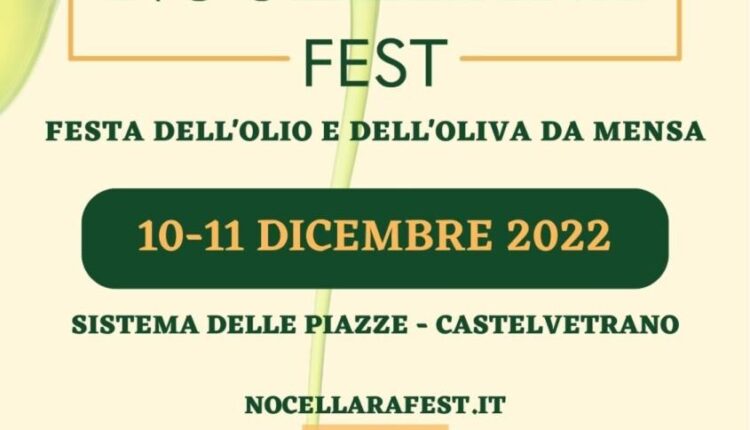 Castelvetrano, la città ospiterà la prima edizione del Nocellara Fest.