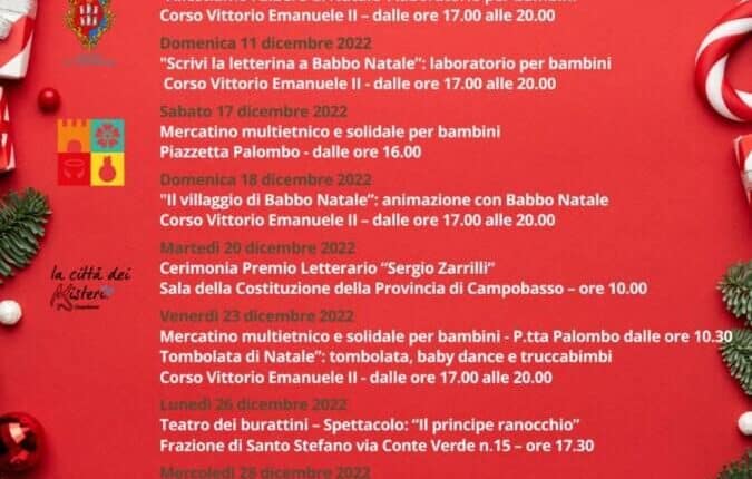 Campobasso, spettacoli di burattini nei quartieri grazie alla rassegna “Natale in Città”