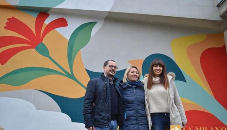 Rovigo, Il murale “Il volo” colora la comunità per disabili “Il Diamante”.