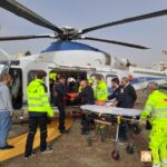 Palermo, soccorso in elicottero un 58enne ferito a una gamba