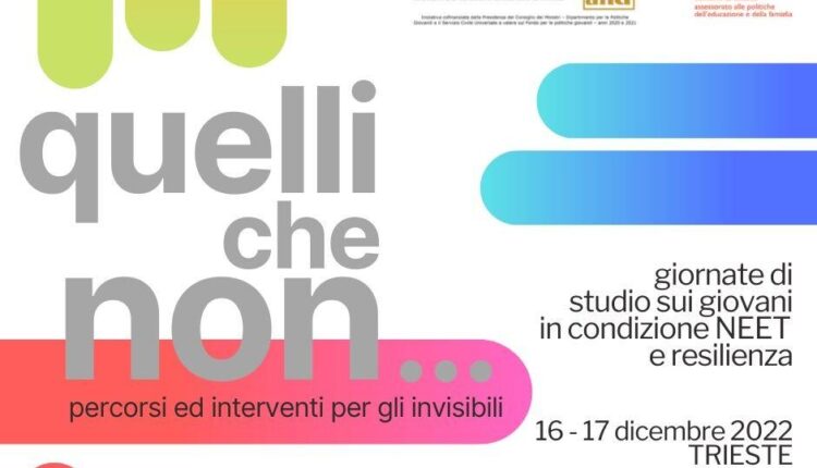 Trieste, in arrivo il convegno nazionale sul tema dei giovani “interrotti”.