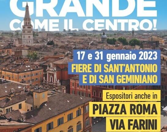 Modena, la fiera di Sant’Antonio anima il centro storico della città.