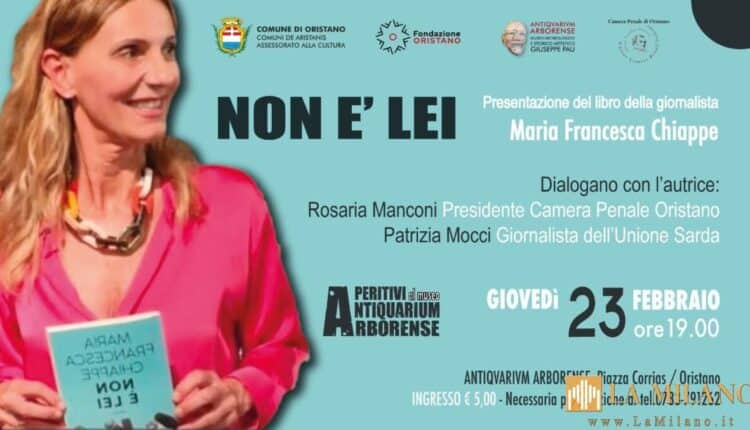 Oristano: Presentazione del libro "Non è lei" all’ Antiquarium Arborense il 23 febbraio