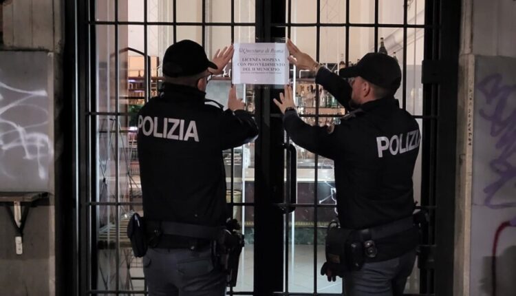 Roma, controlli amministrativi della Polizia di Stato nelle zone della ”movida” della Capitale: rilevate irregolarità.