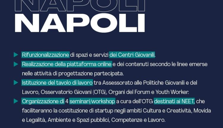 Napoli città italiana dei giovani 2023, Manfredi: "Grande occasione per valorizzare i nostri talenti".