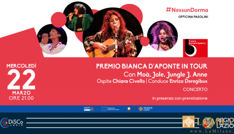 Premio Bianca d’Aponte: a Roma il 22 marzo per Officina Pasolini e il 28 e 29 a Madrid e Logroño per l’IIC di Madrid