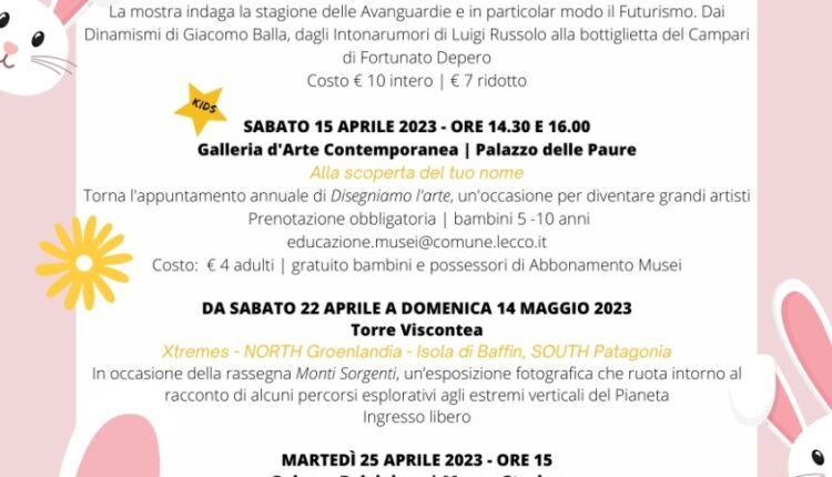 Lecco, le proposte culturali del Sistema Museale Urbano per il mese di aprile.