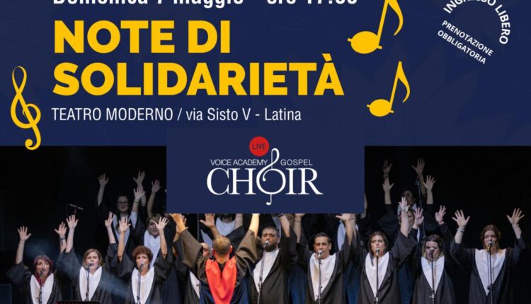 Latina: "Note di solidarietà" al Teatro Moderno domenica 7 maggio.