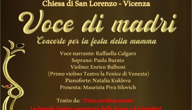 Vicenza: "Voce di madri", venerdì 5 maggio concerto per la Festa della mamma.