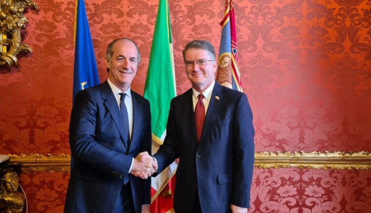 Venezia: Il presidente della Regione Veneto incontra l'Incaricato d'affari ad interim dell'ambasciata degli USA in Italia
