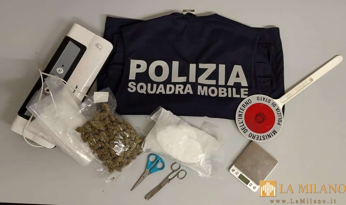 Novara, era già nel mirino degli agenti della Squadra mobile: arrestato per detenzione di più di 600g di stupefacenti.