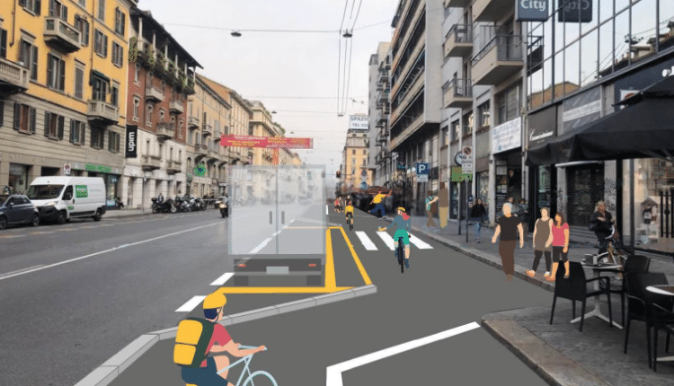 Milano: Da lunedì partono i lavori previsti in corso Buenos Aires per la nuova ciclabile